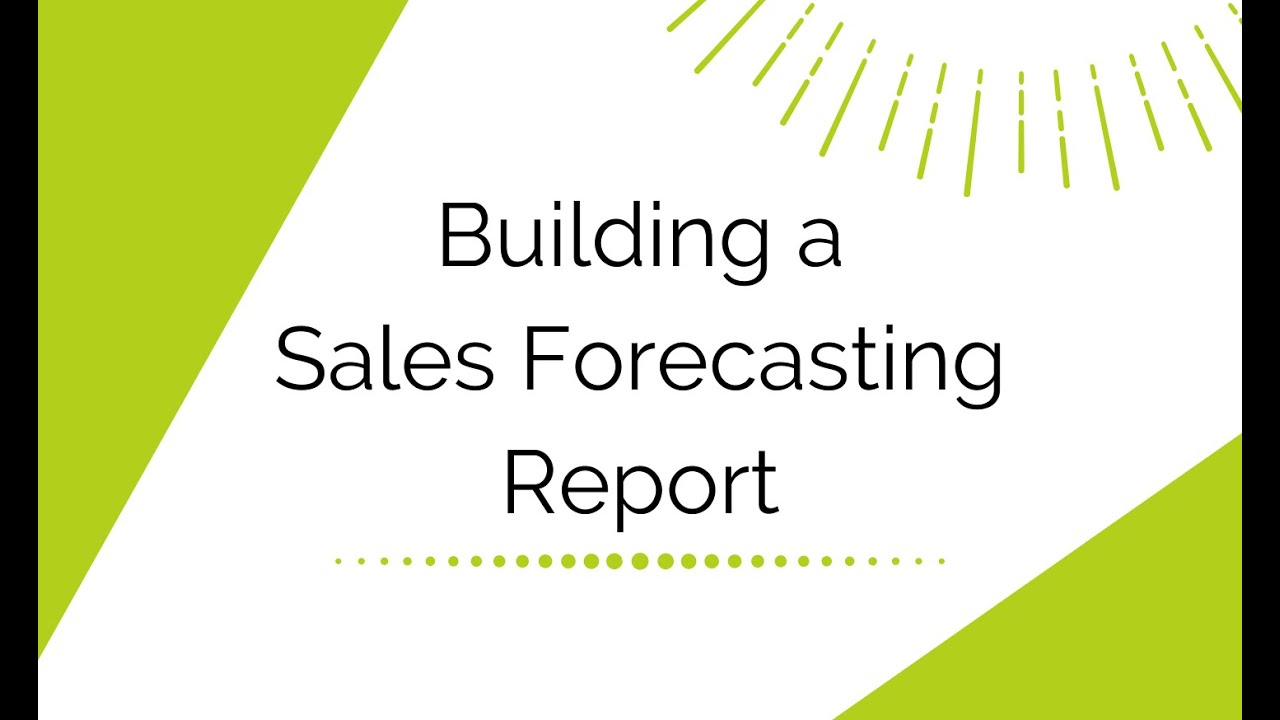 Sales Forecasting Report in CRM