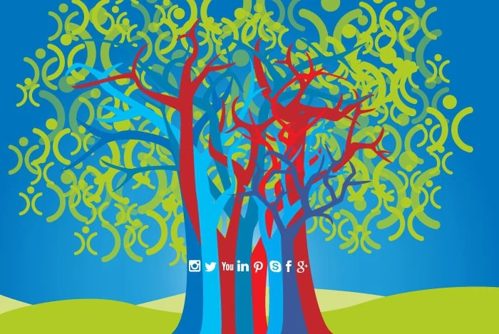 OpenCRM Tree with Social Icons